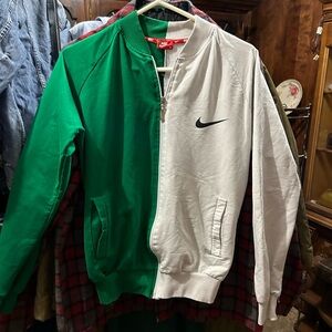 Rare Green and white Vintage Nike zip up